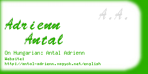 adrienn antal business card